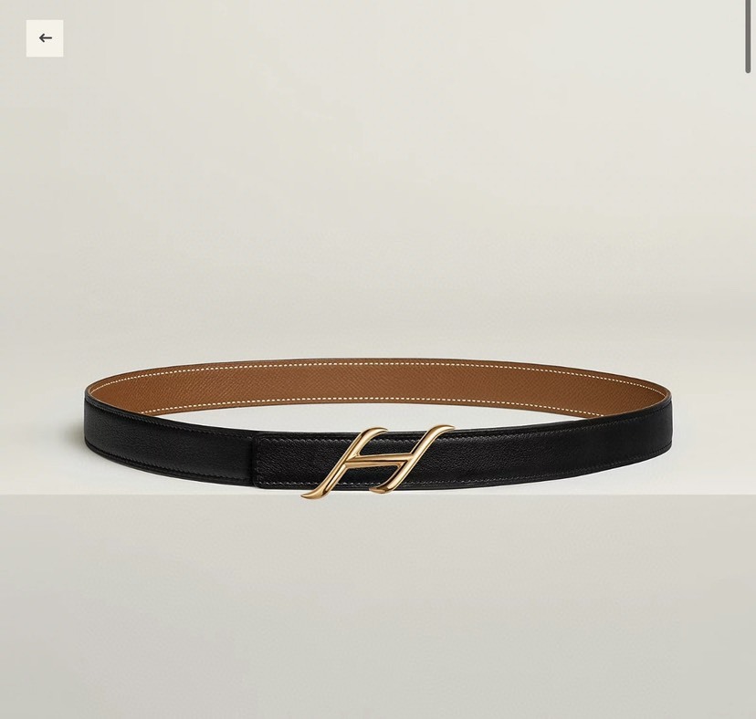 エルメス「Hermès」Jumbo Belt Buckle & ダブルフェイスレザーベルト100cm