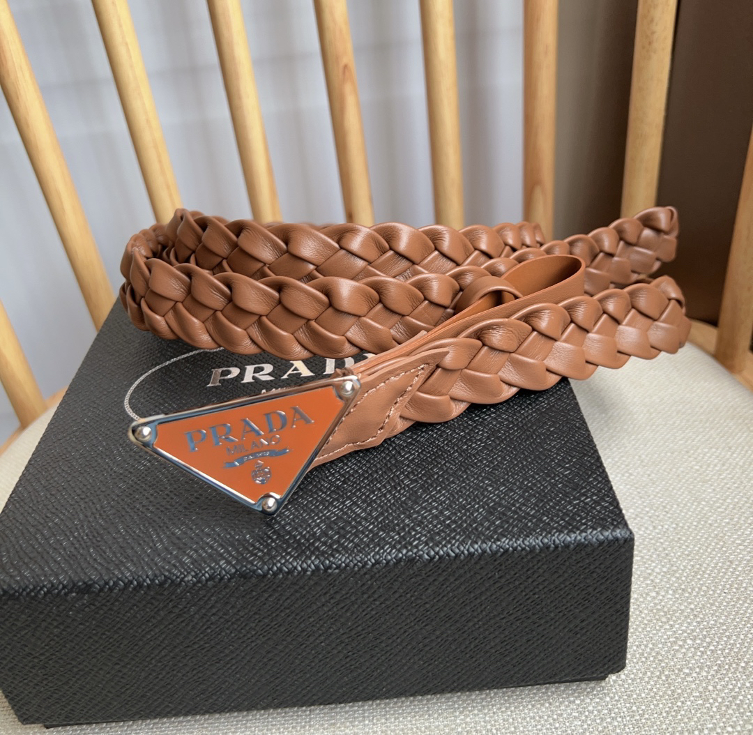 プラダ「Prada」ブランデッド ウェーブ ベルト100CM