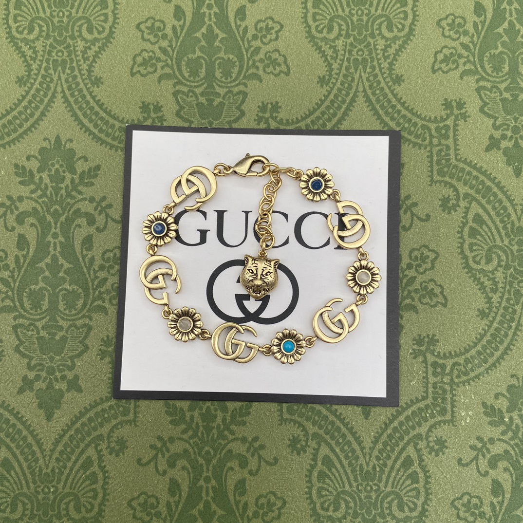 グッチ「Gucci」  GGマーモント デイジーフラワー ブレスレット