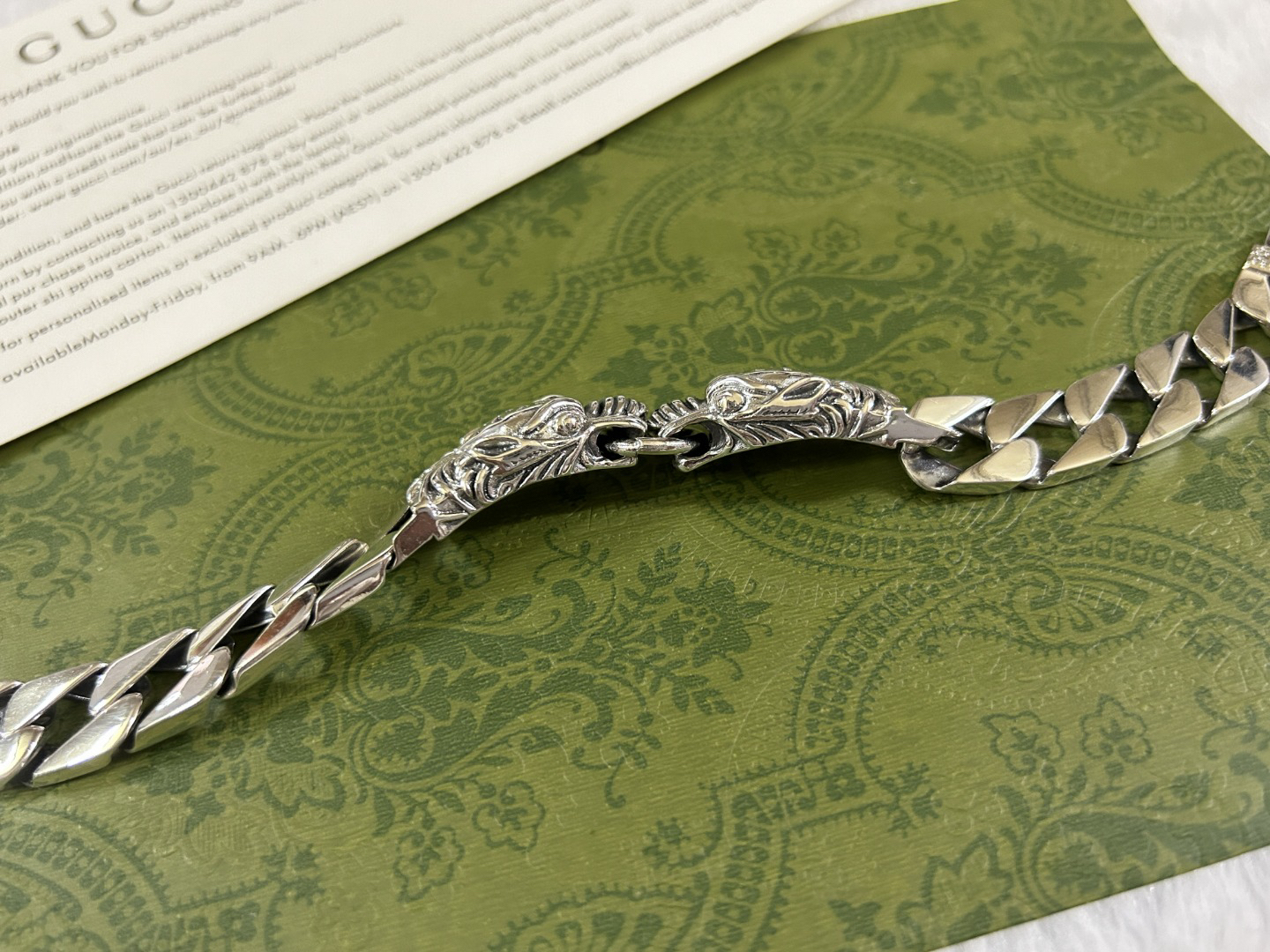 グッチ「Gucci」 ディオニュソス ダブルタイガーヘッド ブレスレット