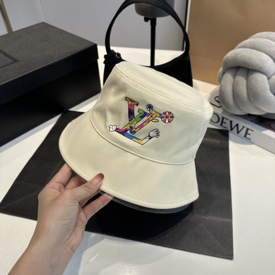 ルイ・ヴィトン「Louis Vuitton」 モノグラム 刺繍 バケットハット‌