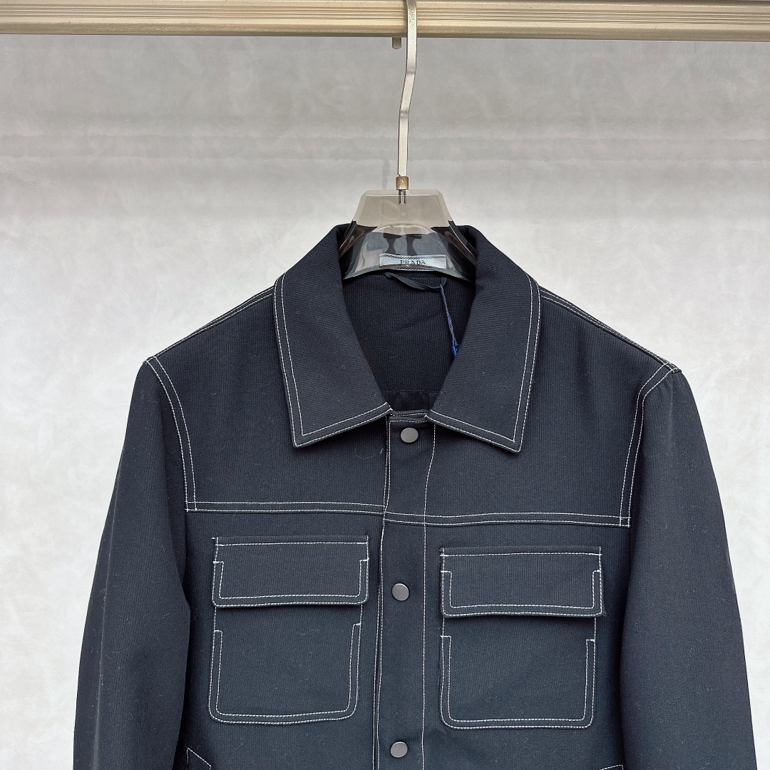 プラダ「Prada」2024秋冬 メンズ スタンドカラージャケット