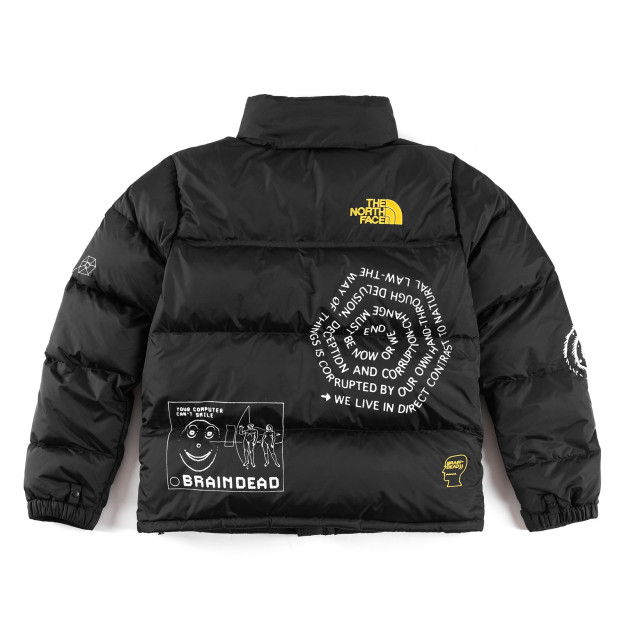 「コラボモデル」The North Face × Brain Dead コラボ グラフィック Nuptse ダウンジャケット