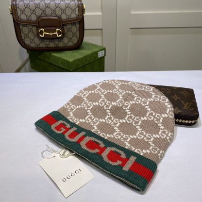 グッチ「Gucci」GG モノグラム ニット帽