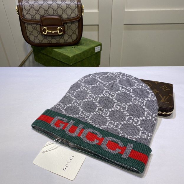 グッチ「Gucci」GG モノグラム ニット帽