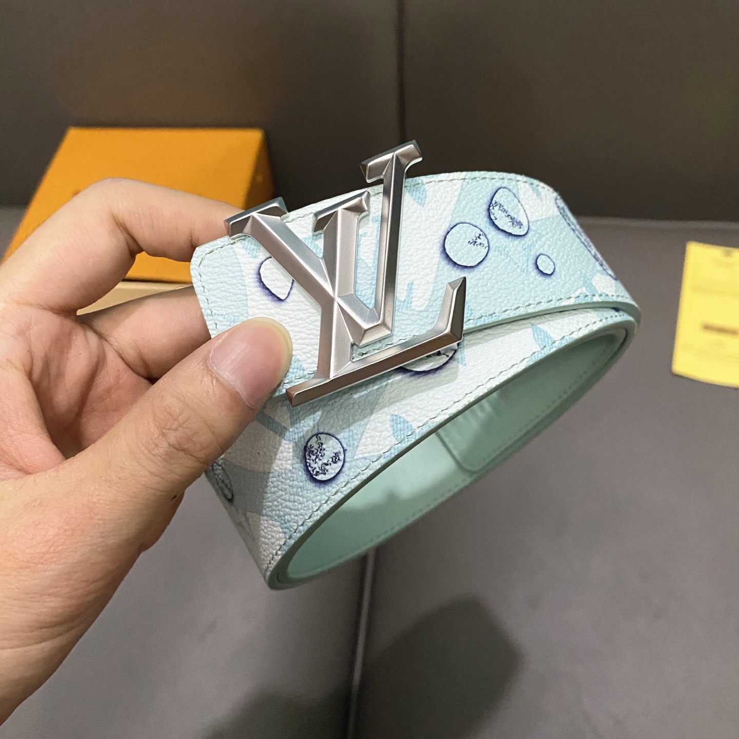 ルイ・ヴィトン「Louis Vuitton」モノグラム キャンバス＆レザー ベルト100CM