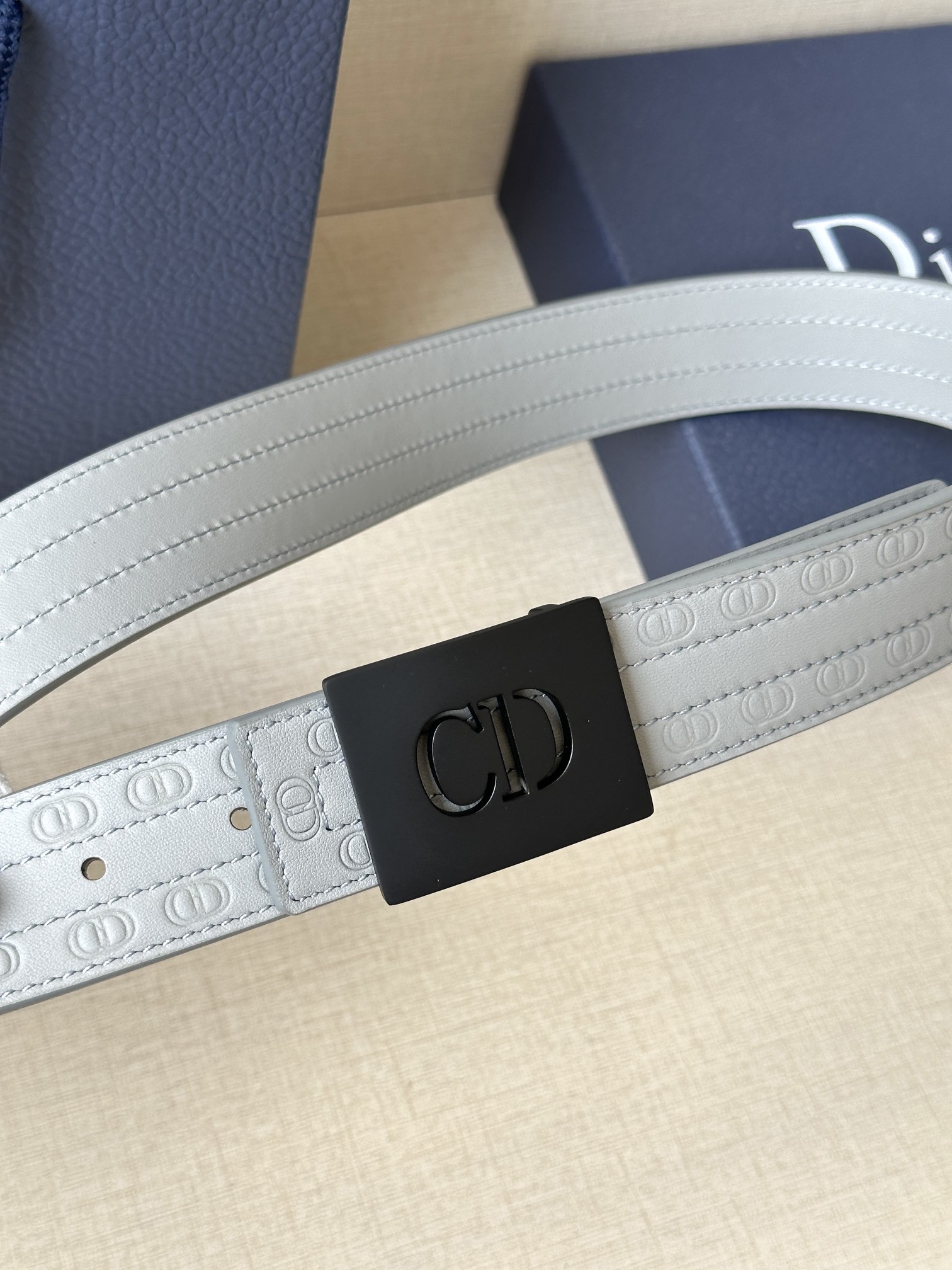 ディオール「Dior」CD Icon リバーシブル レザー ベルト100CM