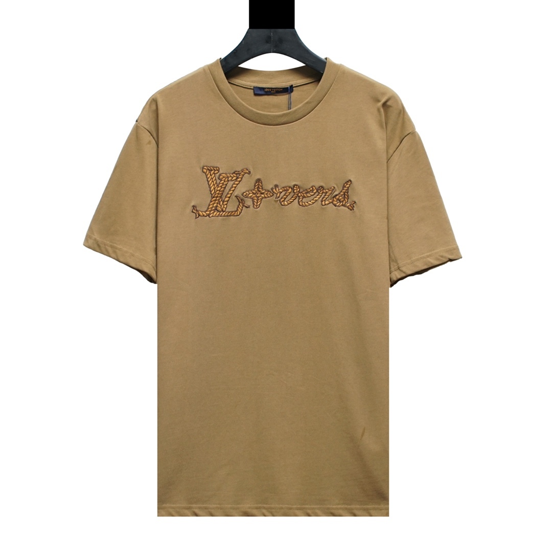 ルイ・ヴィトン「Louis Vuitton」ラリアットレターロゴ刺繍半袖Tシャツ