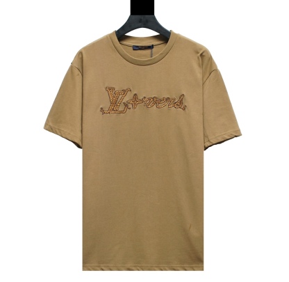 ルイ・ヴィトン「Louis Vuitton」ラリアットレターロゴ刺繍半袖Tシャツ