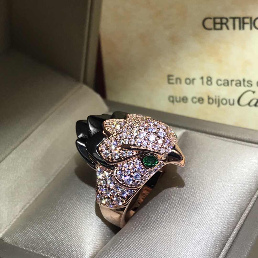 カルティエ「Cartier」フクロウ フルダイヤモンド カップルリング