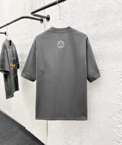バレンシアガ「Balenciaga」ハイネックプレミアムコットン半袖Tシャツ