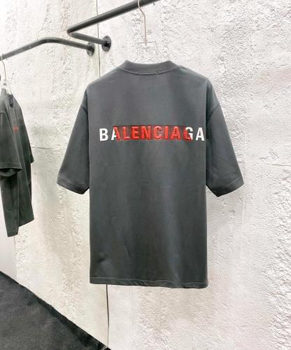 バレンシアガ「Balenciaga」ハイネックプレミアムコットン半袖Tシャツ