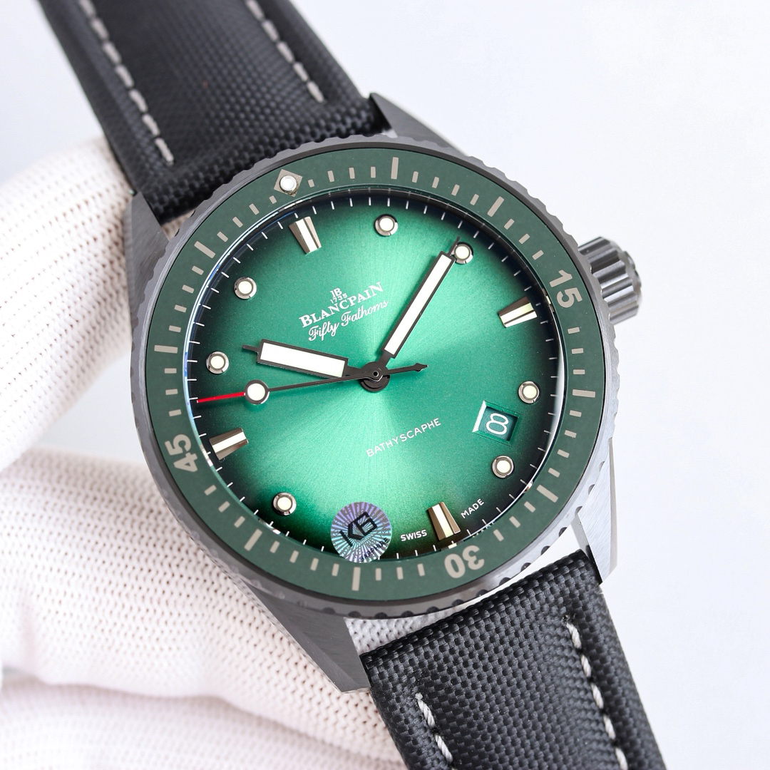 ブランパン「Blancpain」フィフティ・ファゾム バティスカーフ プラズマセラミック自動巻き腕時計42mm