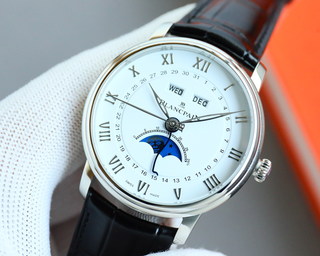 ブランパン「Blancpain」ヴィルレ コンプリートカレンダー ムーンフェイズ 自動巻き腕時計40mm