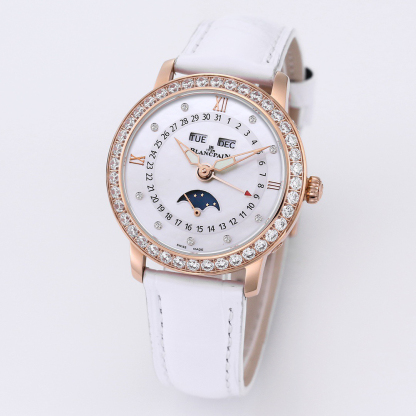 ブランパン「Blancpain」ヴィルレ レディース ムーンフェイズ＆コンプリートカレンダー自動巻き腕時計35mm