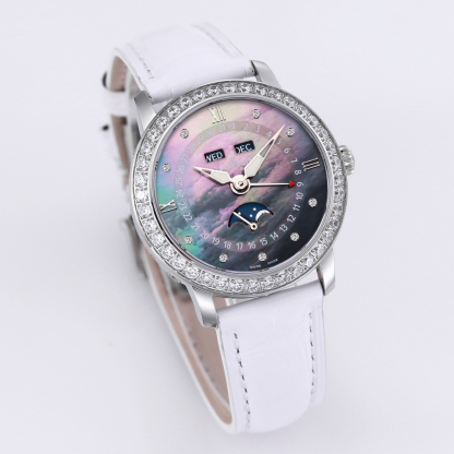 ブランパン「Blancpain」 ヴィルレ レディース ムーンフェイズ＆コンプリートカレンダー自動巻き腕時計35mm