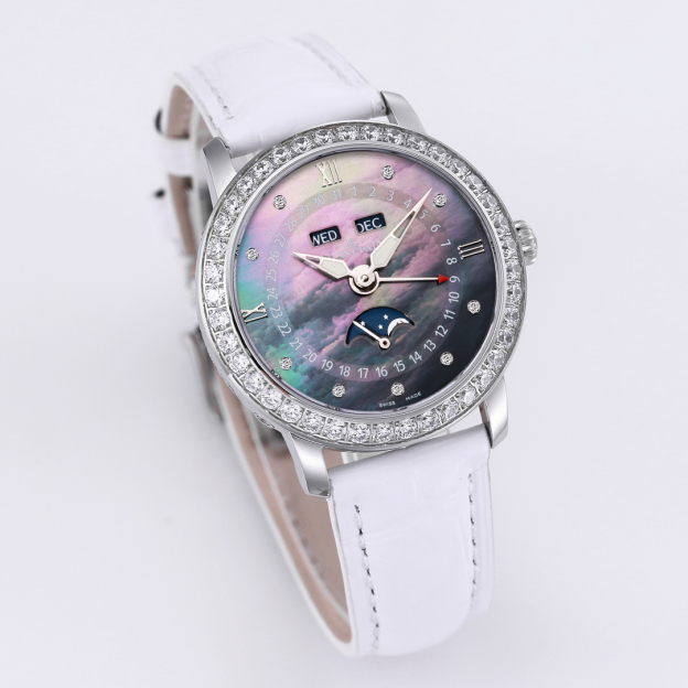 ブランパン「Blancpain」 ヴィルレ レディース ムーンフェイズ＆コンプリートカレンダー自動巻き腕時計35mm