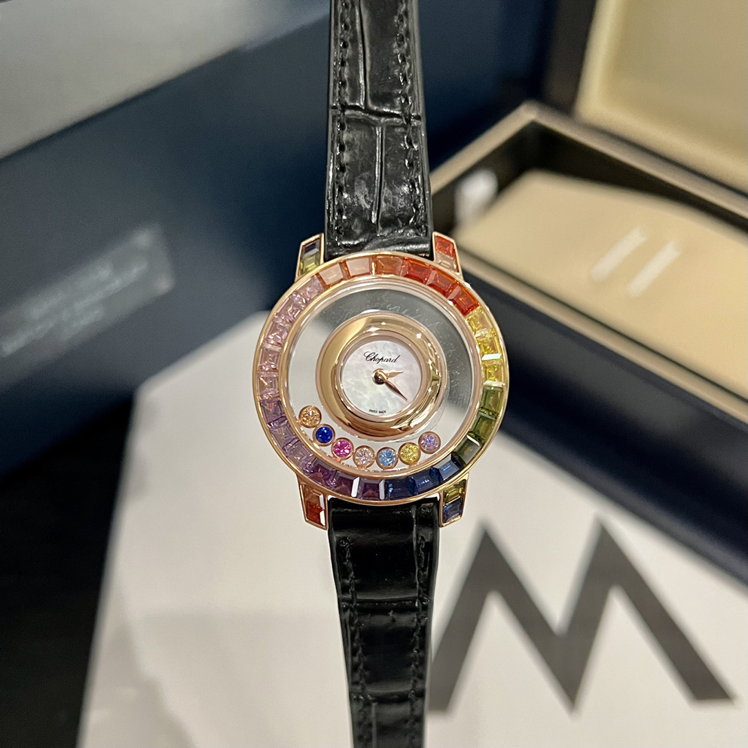ショパール「Chopard」ハッピーダイヤモンド レインボーレディース ジュエリーウォッチ36mm