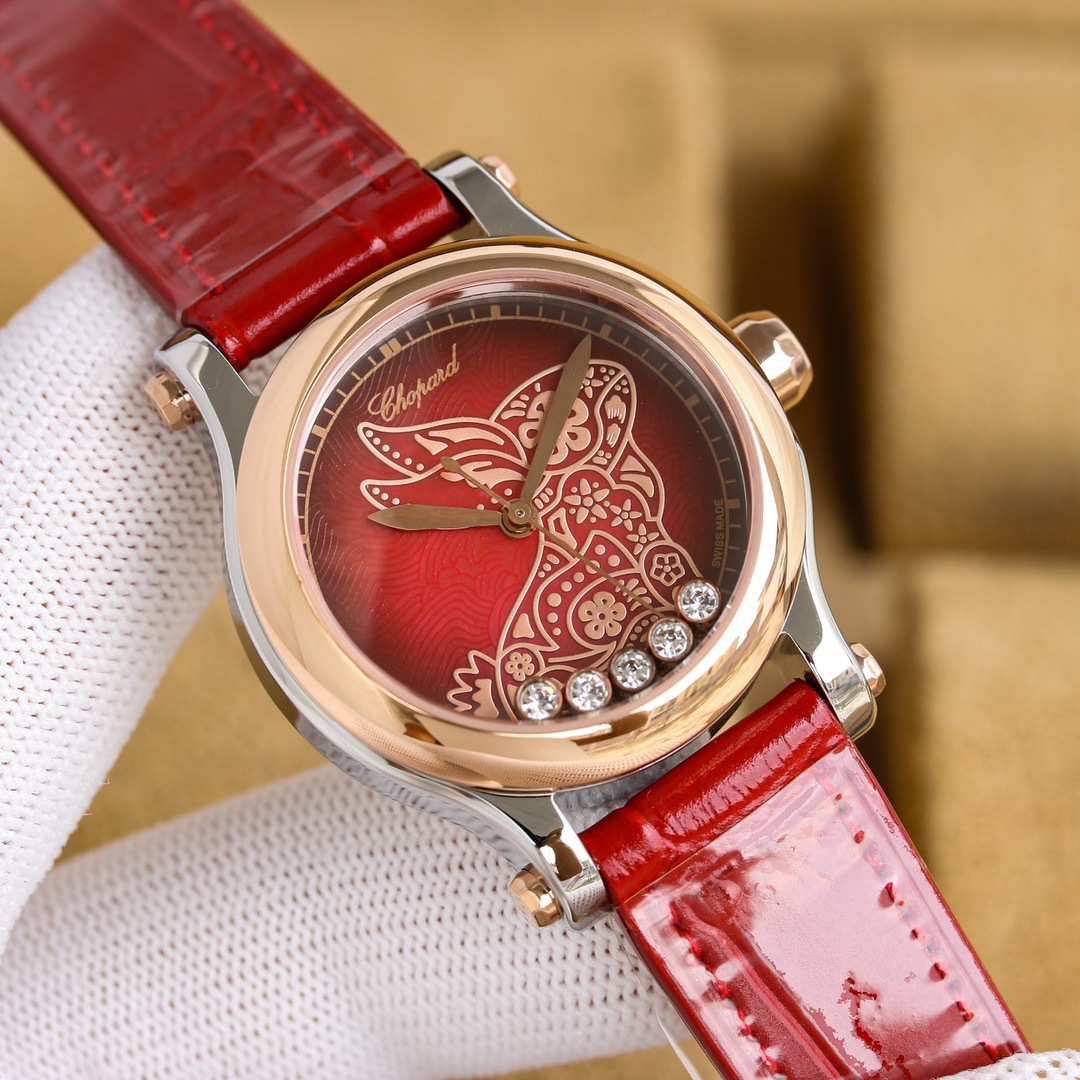 ショパール「Chopard」ハッピーダイヤモンド ウサギレディースウォッチ30mm