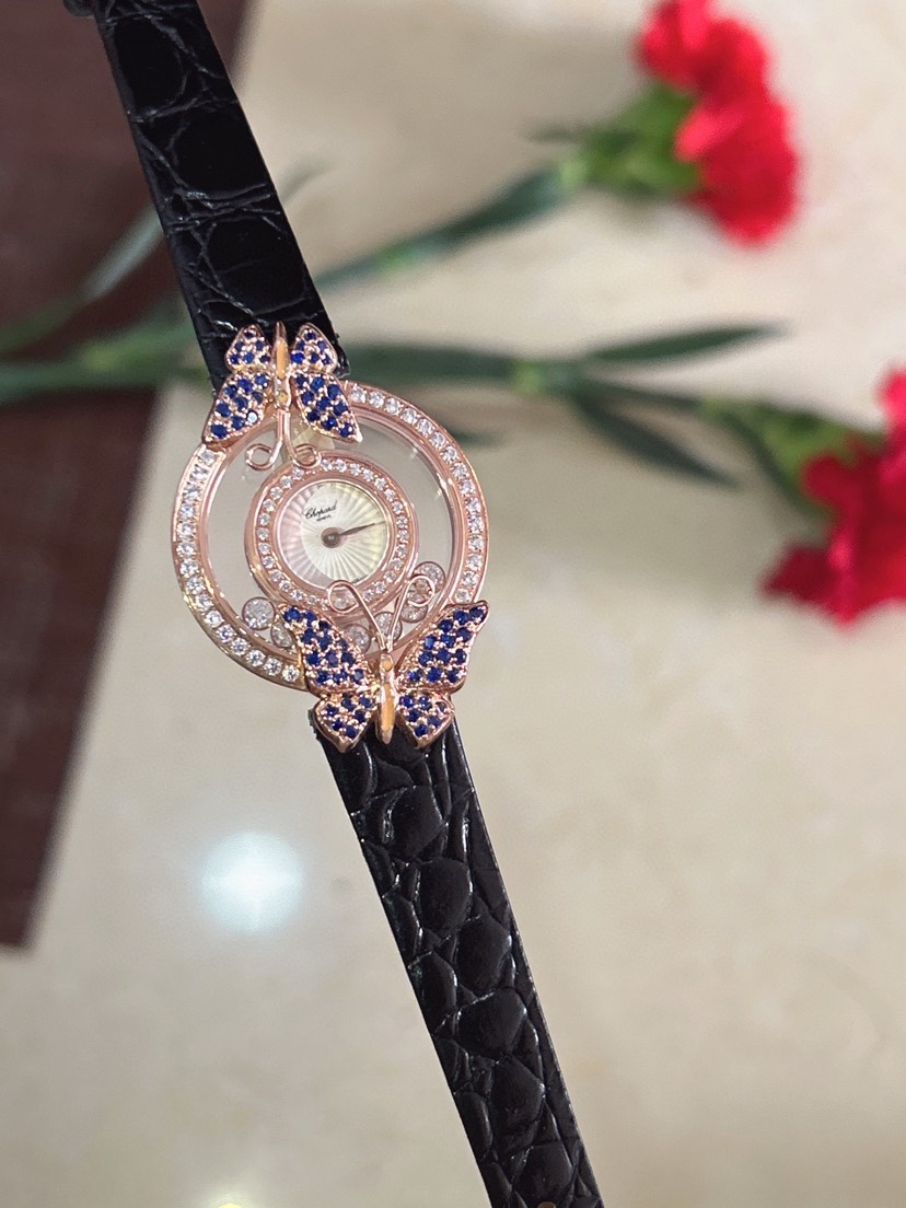 ショパール「Chopard」ハッピーダイヤモンドレディース クォーツウォッチ28mm