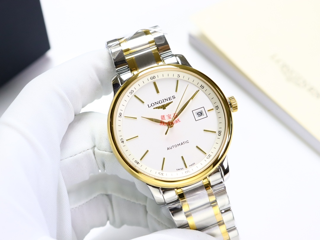 ロンジン「Longines」マスターコレクション サファイアクリスタル メンズウォッチ 40mm