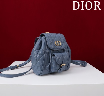 ディオール「Dior」カロ バックパック スモール ラージキャンバスキルト