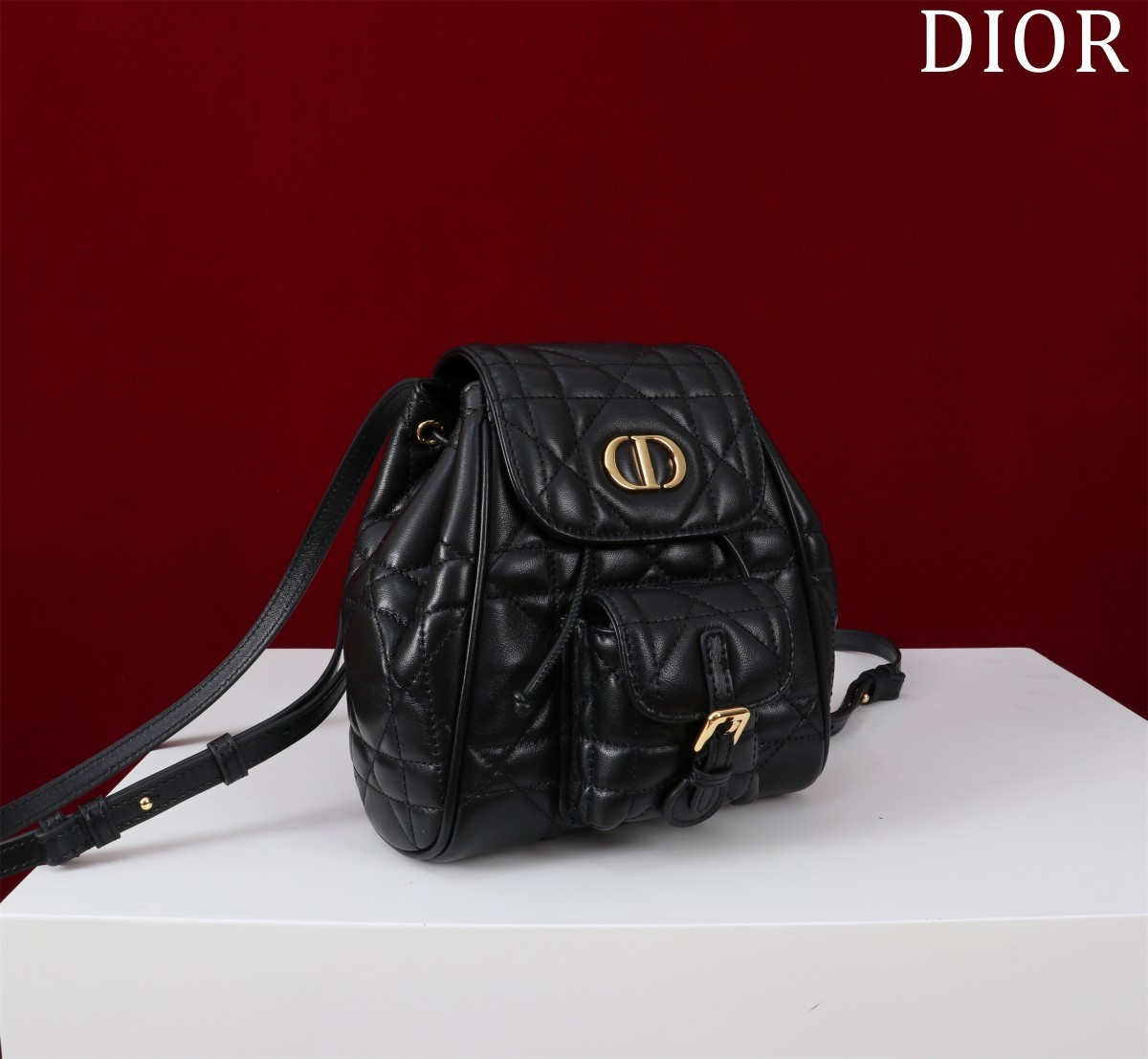 ディオール「Dior」カロ バックパック スモール ラージキャンバスキルト