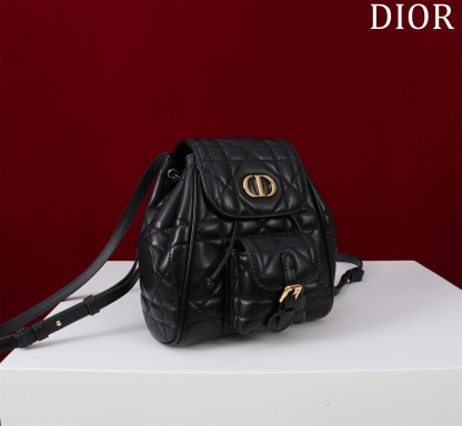 ディオール「Dior」カロ バックパック スモール ラージキャンバスキルト