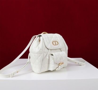 ディオール「Dior」カロ バックパック スモール ラージキャンバスキルト