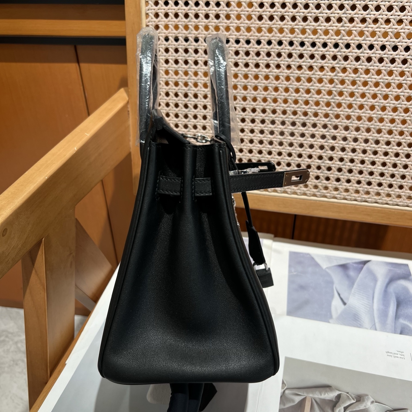 エルメス「Hermès」Rock ブラック スウィフトレザー シルバーハードウェア バッグ