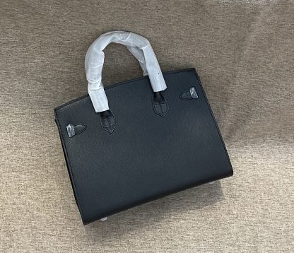 エルメス「Hermès」ミッドナイト ノワール スウィフトレザー バッグ