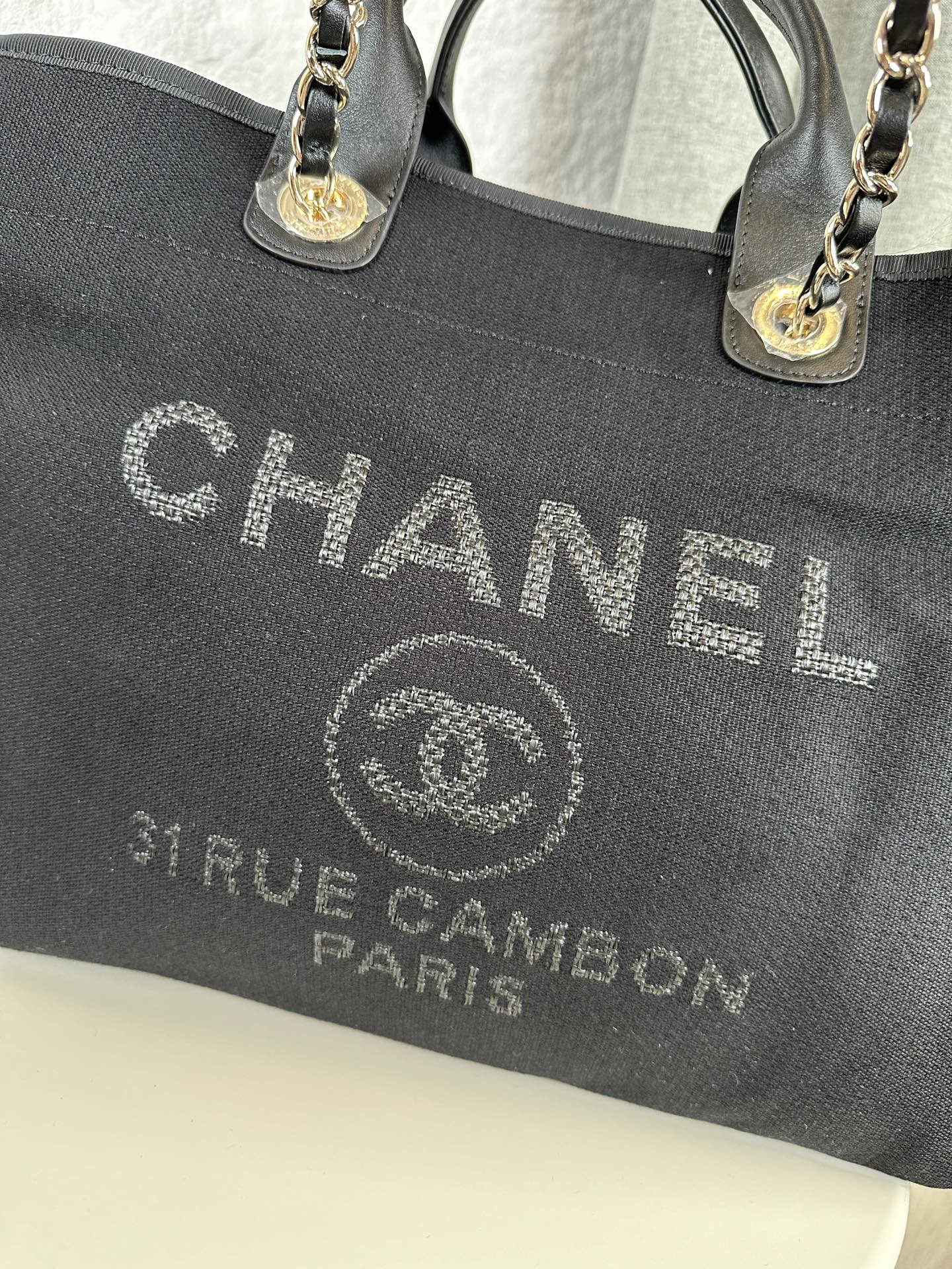 シャネル「Chanel」デニム＆キャンバス マミーバッグ ビーチトート レディース ラージショッピングバッグ