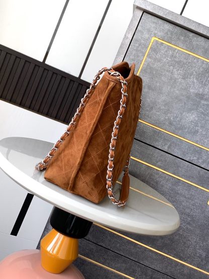 シャネル「Chanel」マットキャビアレザー トートバッグ レディース ラージショッピングバッグ