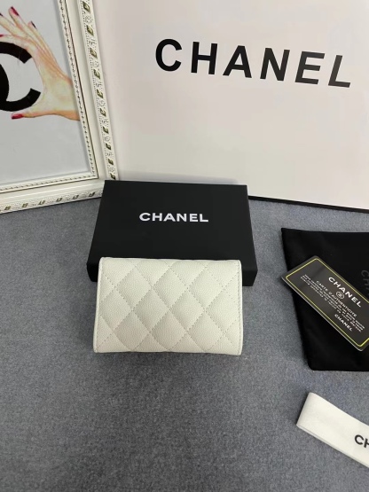シャネル「Chanel」カヴィアレザー ダイヤモンドロゴ カードケース