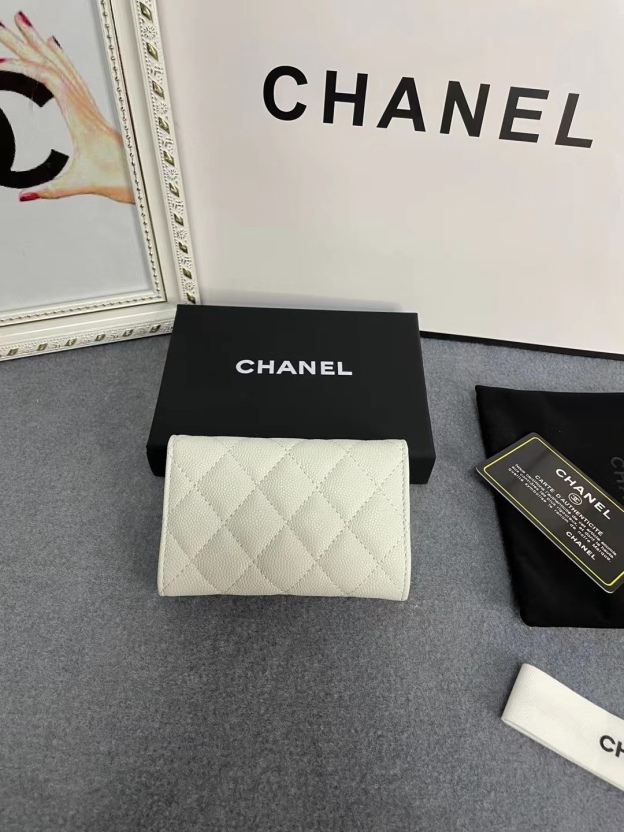 シャネル「Chanel」カヴィアレザー ダイヤモンドロゴ カードケース