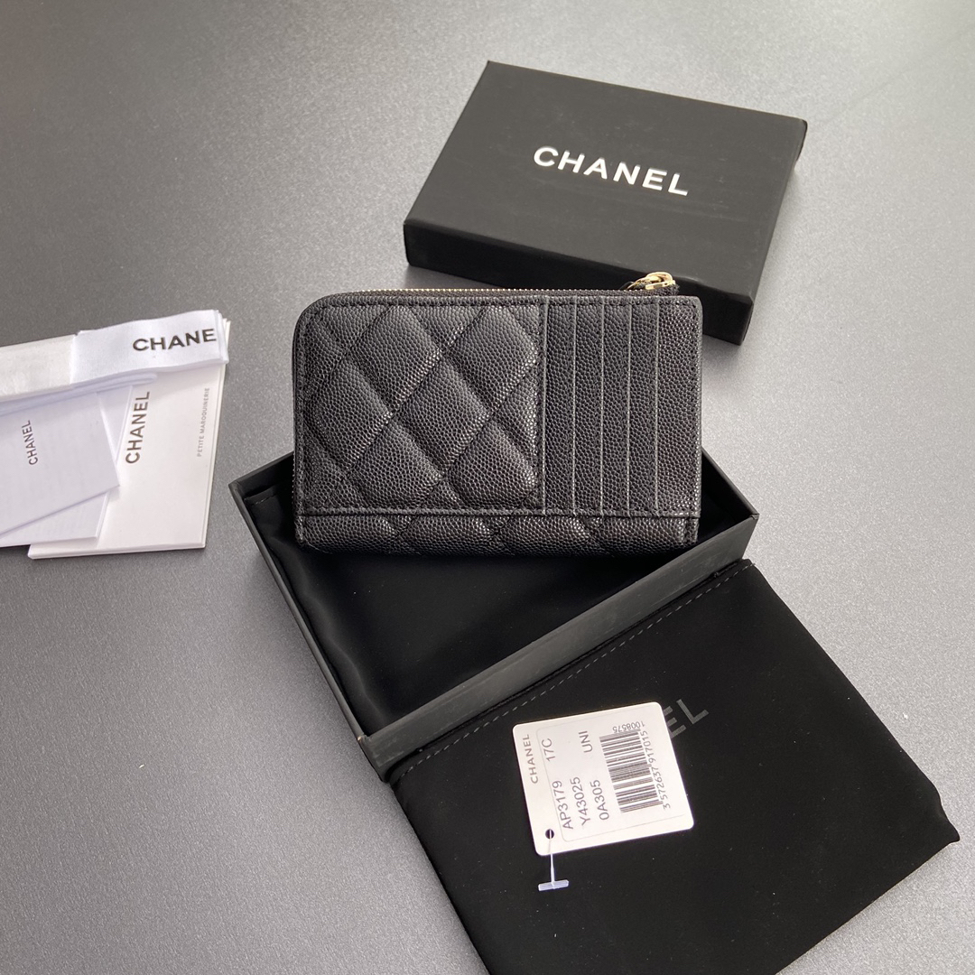 シャネル「Chanel」クラシック ジップアラウンド カードケース