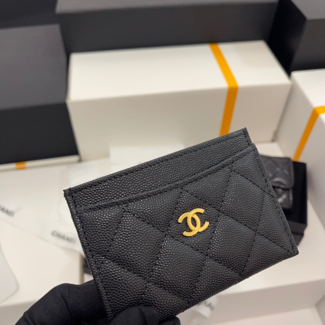 シャネル「Chanel」クラシック カヴィアレザー カードケース