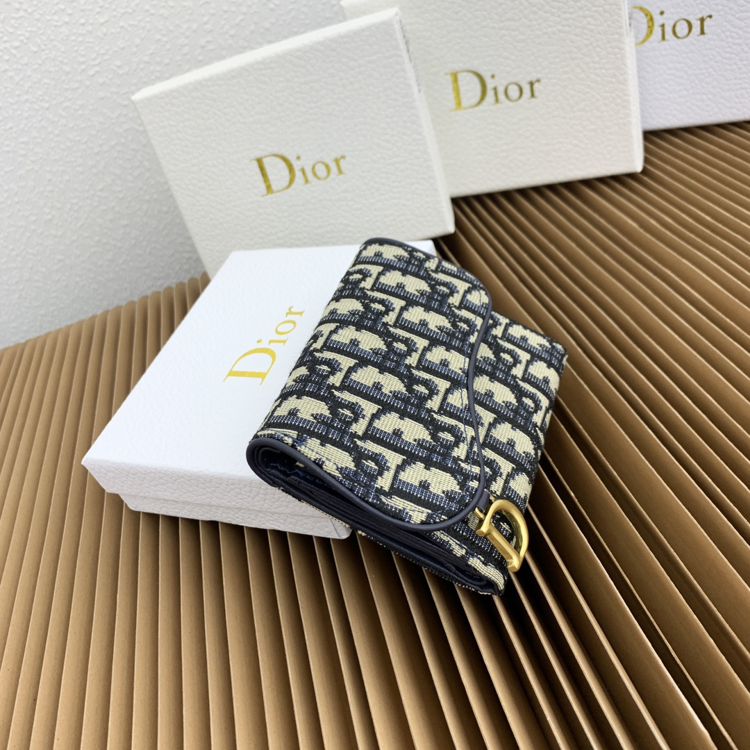 ディオール「Dior」サドル ロータス ウォレット オブリーク プリント