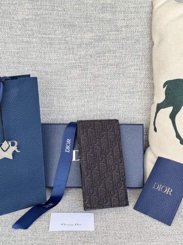 ディオール「Dior」オブリーク プリント ロングウォレット ベージュ＆ブラック