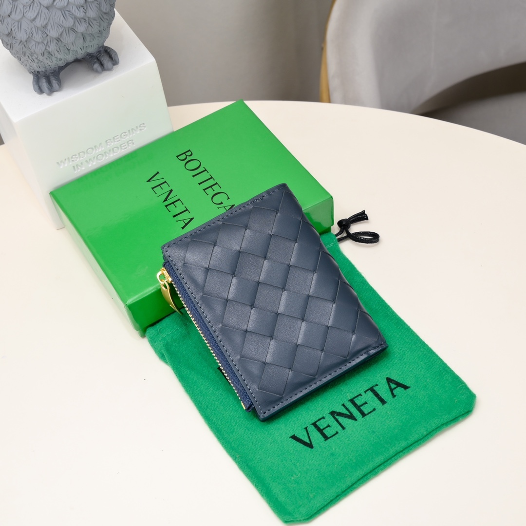 ボッテガ・ヴェネタ「Bottega Veneta」イントレチャート レザー コンコンパクトウォレット