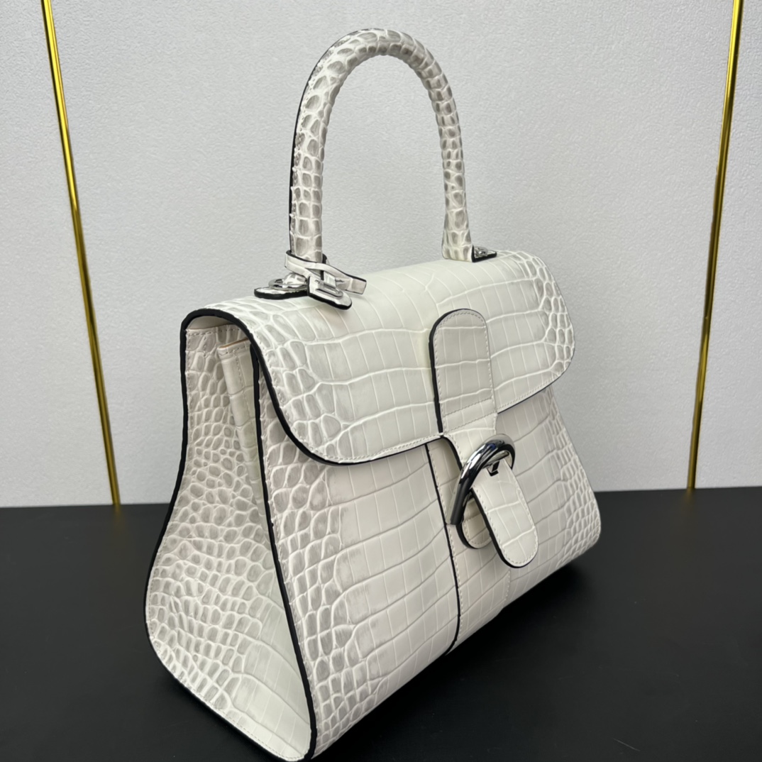 デルヴォー「Delvaux」Crocodile Embossed ショルダーバッグ