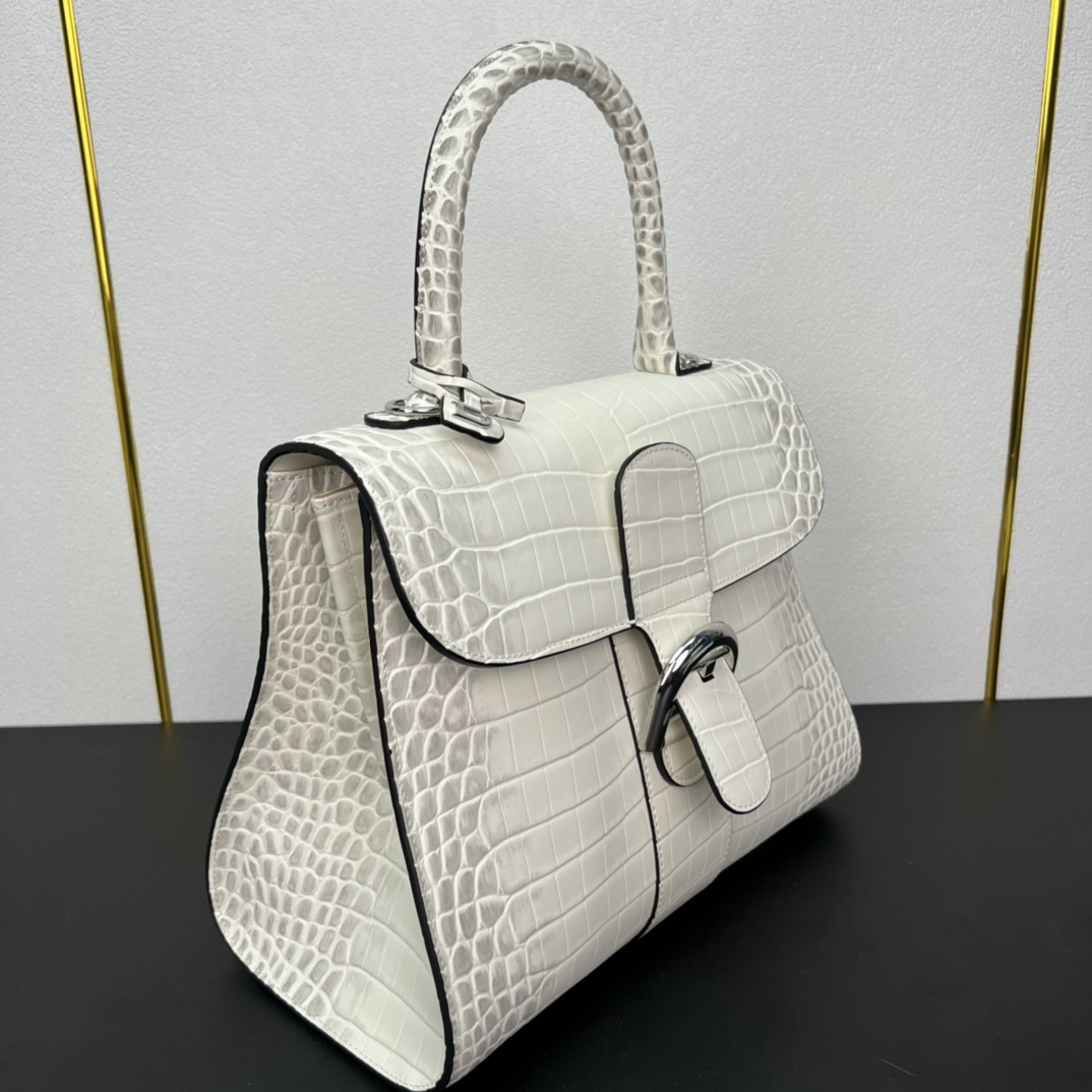 デルヴォー「Delvaux」Crocodile Embossed ショルダーバッグ