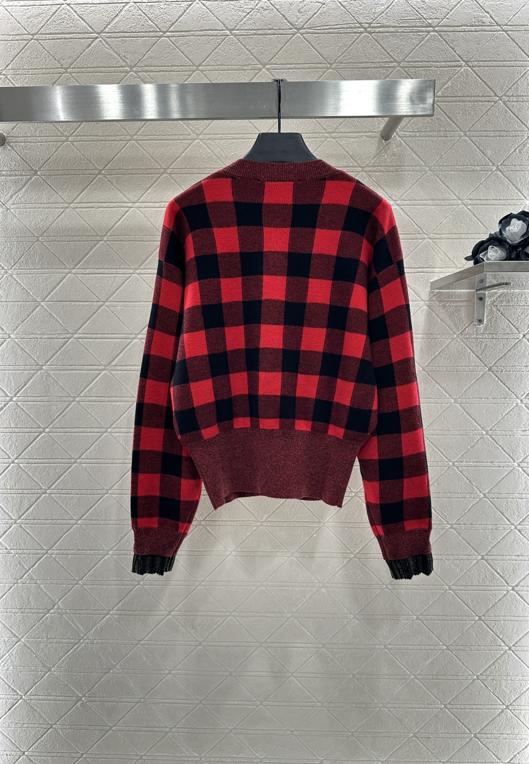 ルイ・ヴィトン「Louis Vuitton」 25FW ダマスカスチェック カーディガン