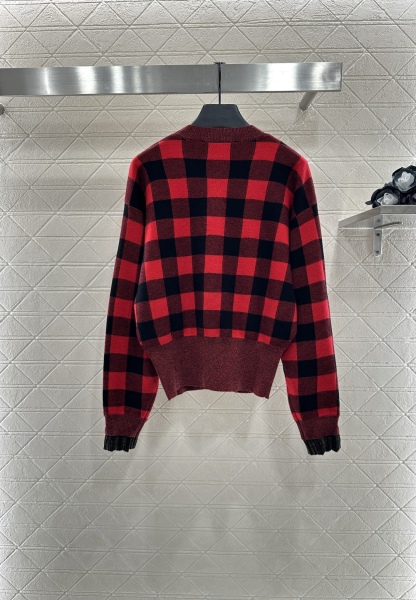 ルイ・ヴィトン「Louis Vuitton」 25FW ダマスカスチェック カーディガン