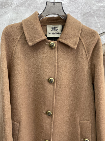 バーバリー「Burberry」 Long Wool Blend Trench Coat