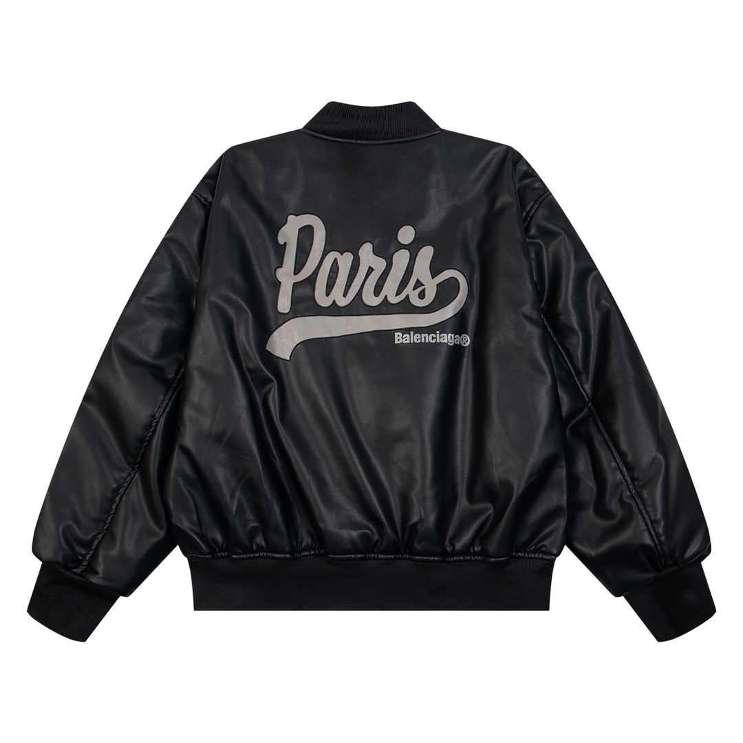 バレンシアガ「Balenciaga」24FW パリ パッチ ベースボール フライト ジャケット