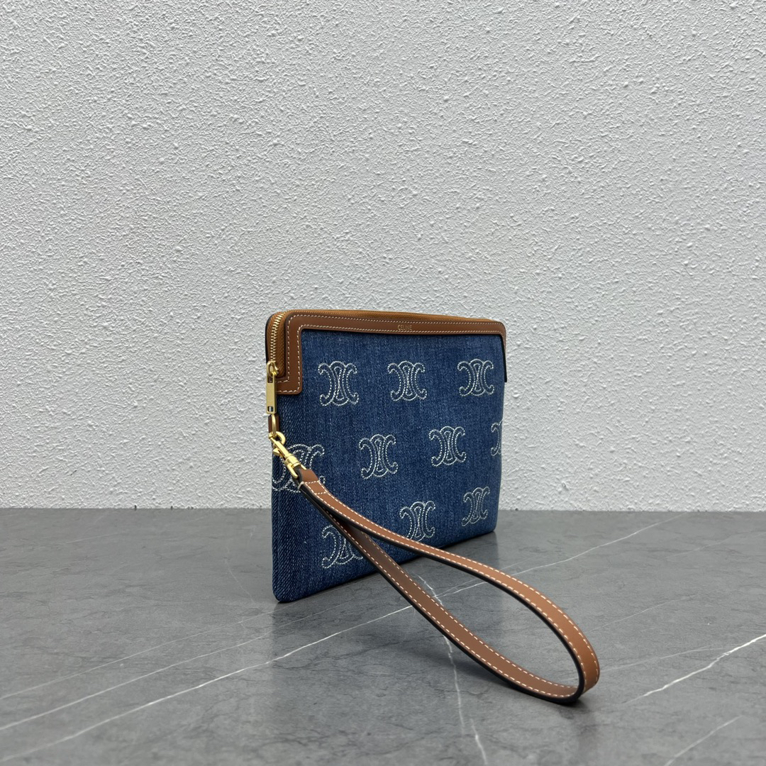 セリーヌ「Celine」CLASSIC FLAP レザー クラッチバッグ