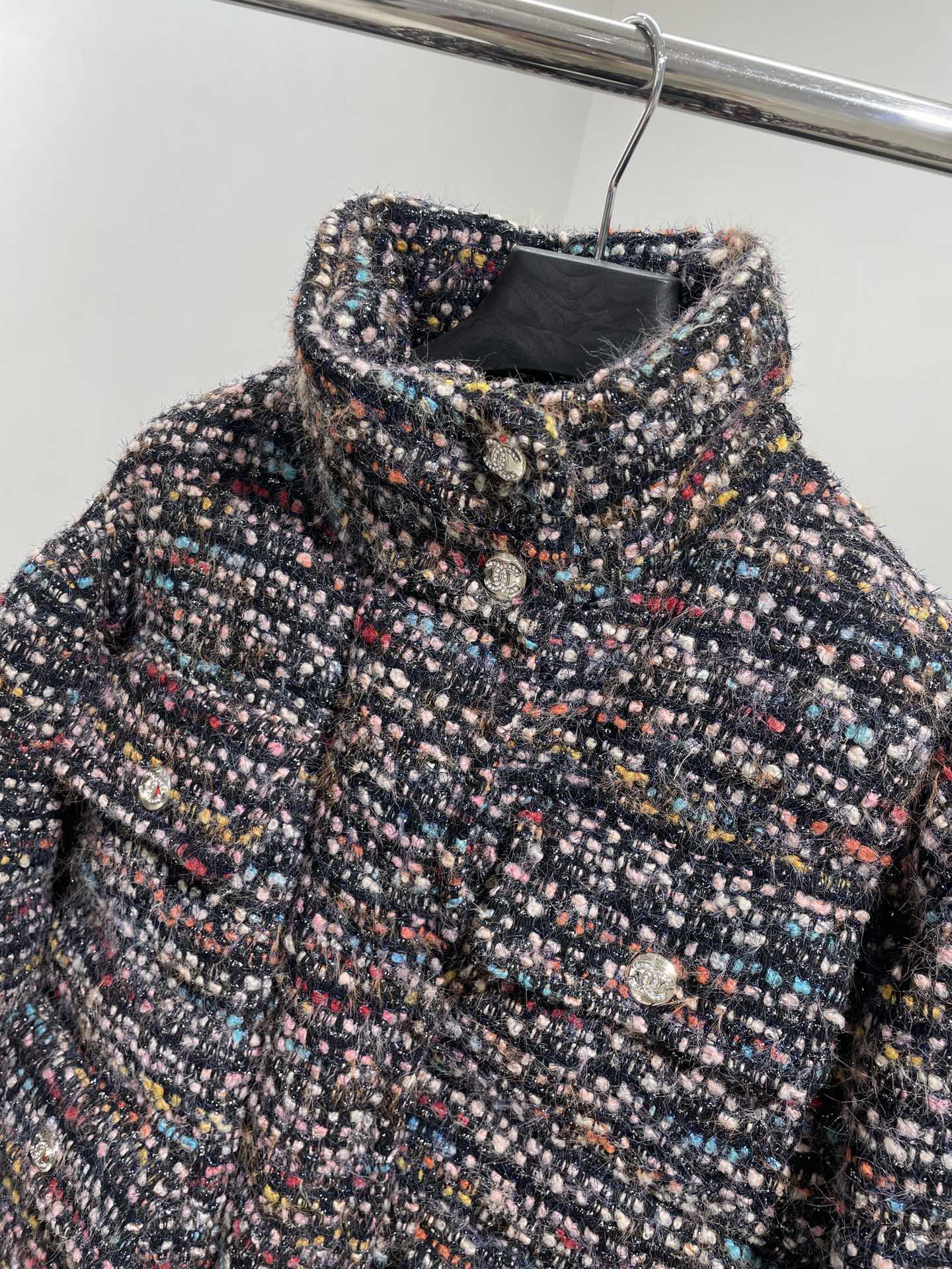 シャネル「Chanel」ツイード ダウン ジャケット