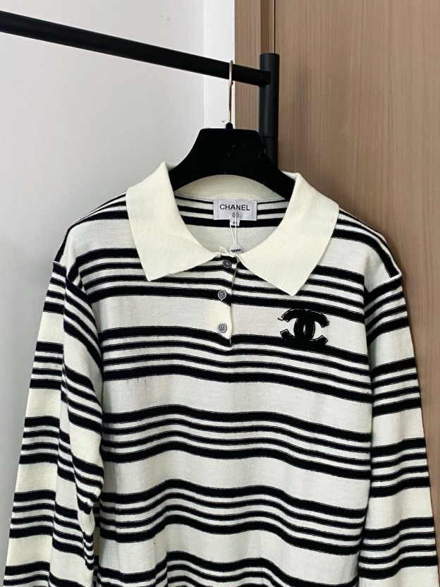 シャネル「Chanel」ストライプ カラー ニット セーター