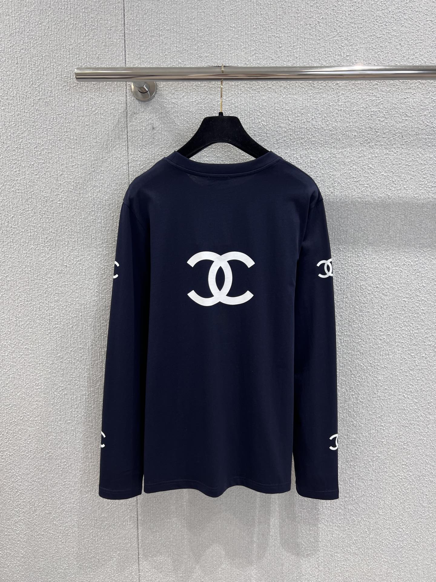 シャネル「Chanel」メタリック ダブルC ロングスリーブ Tシャツ